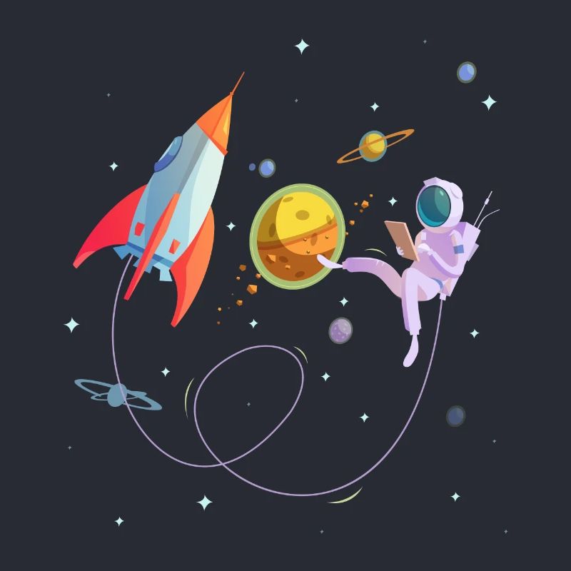 Fusée spatiale astronaute voyage dans l'espace