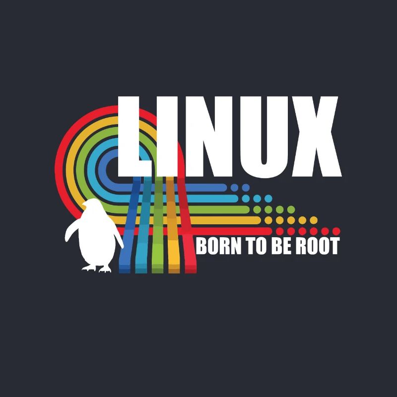 Né pour être Root Penguin Linux Nerd Coding Geek
