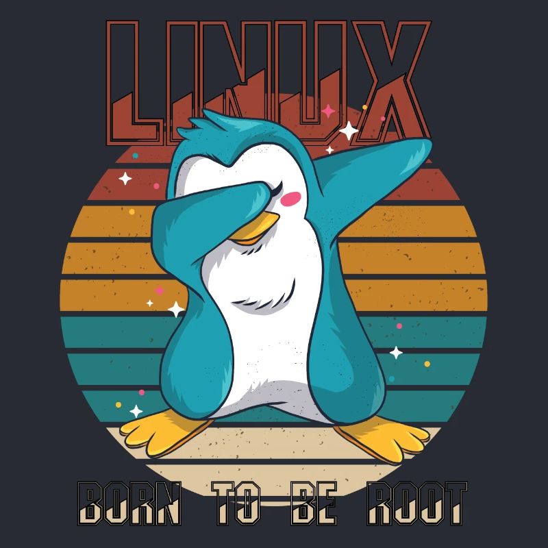 Geek né pour être root Linux Penguin Nerd Programmeur