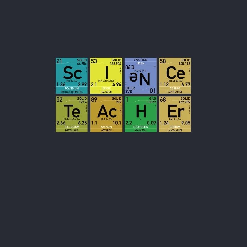 Professeur de sciences Nerd Funny Elements