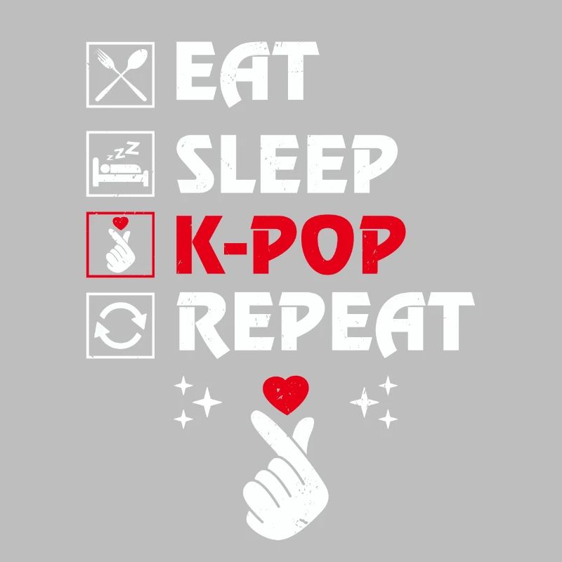 Manger Dormir K-pop Répéter coréen