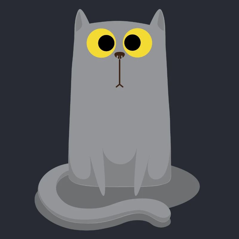 Graue Katze sitzen