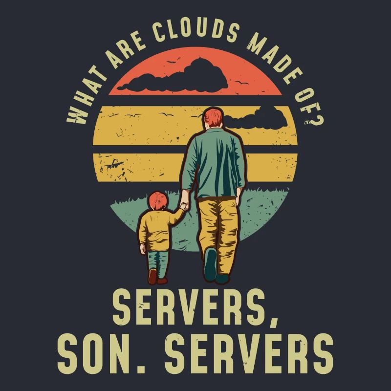 Programmer Father and Son Cloud Server