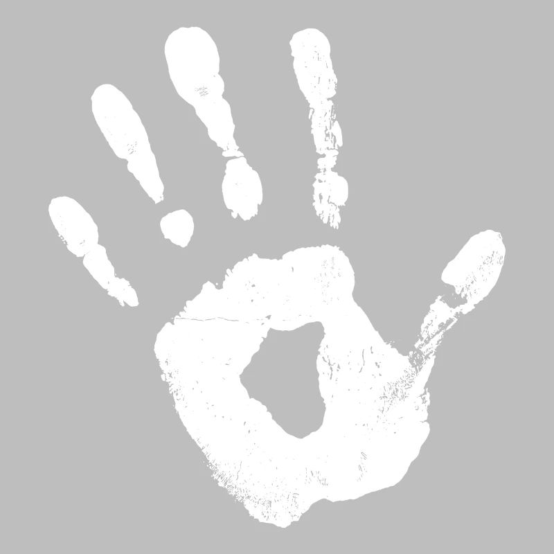 Empreinte de main (blanc)