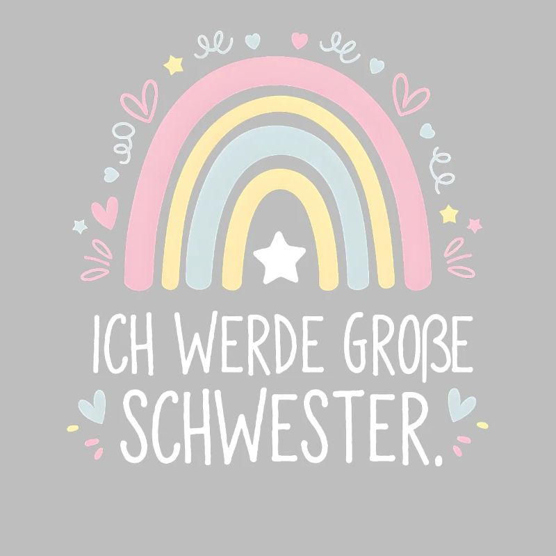 Ich Werde Große Schwester Regenbogen Boho