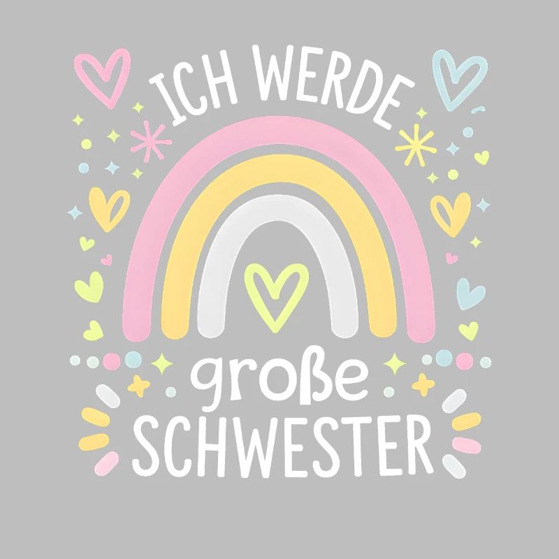 Ich Werde Große Schwester Regenbogen Boho