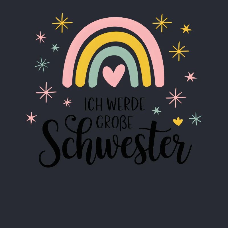Ich Werde Große Schwester Regenbogen Boho