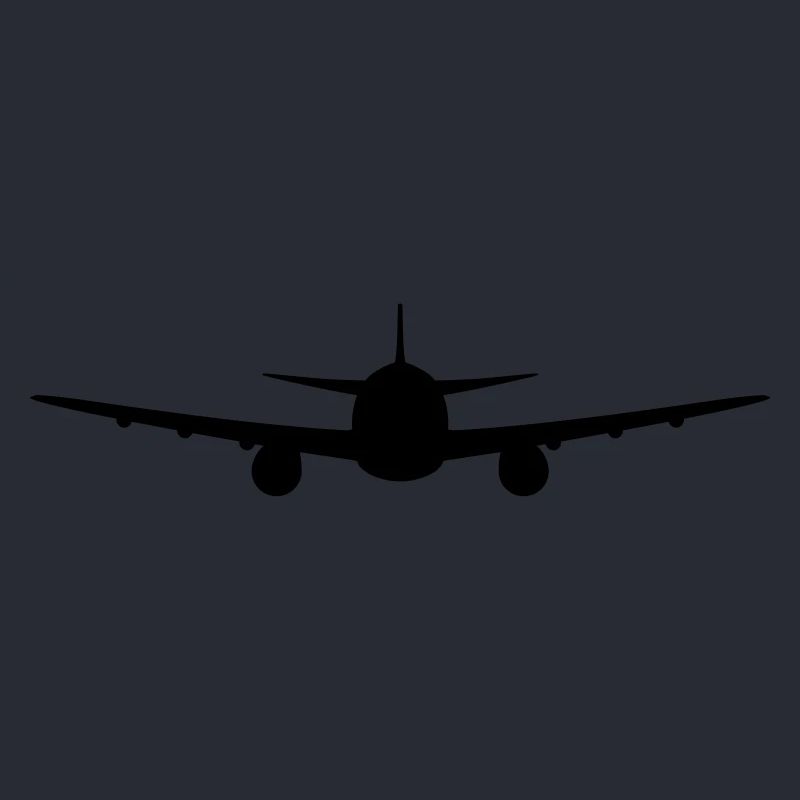 front front plane fly pilot machine jumbo jet silh
