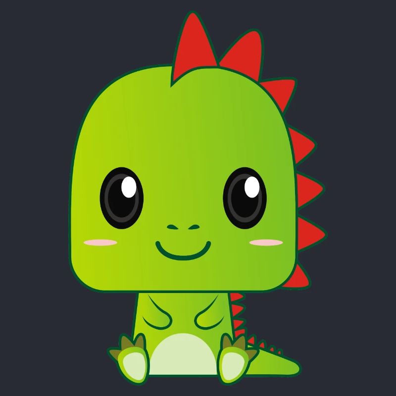 Dragon vert bébé mignon