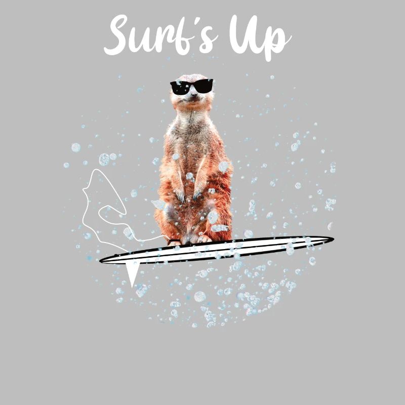 Suricate putzig mignon mignon cool surffer surfeur