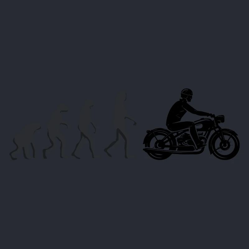 Motorradfahrer - Menschliche Evolution