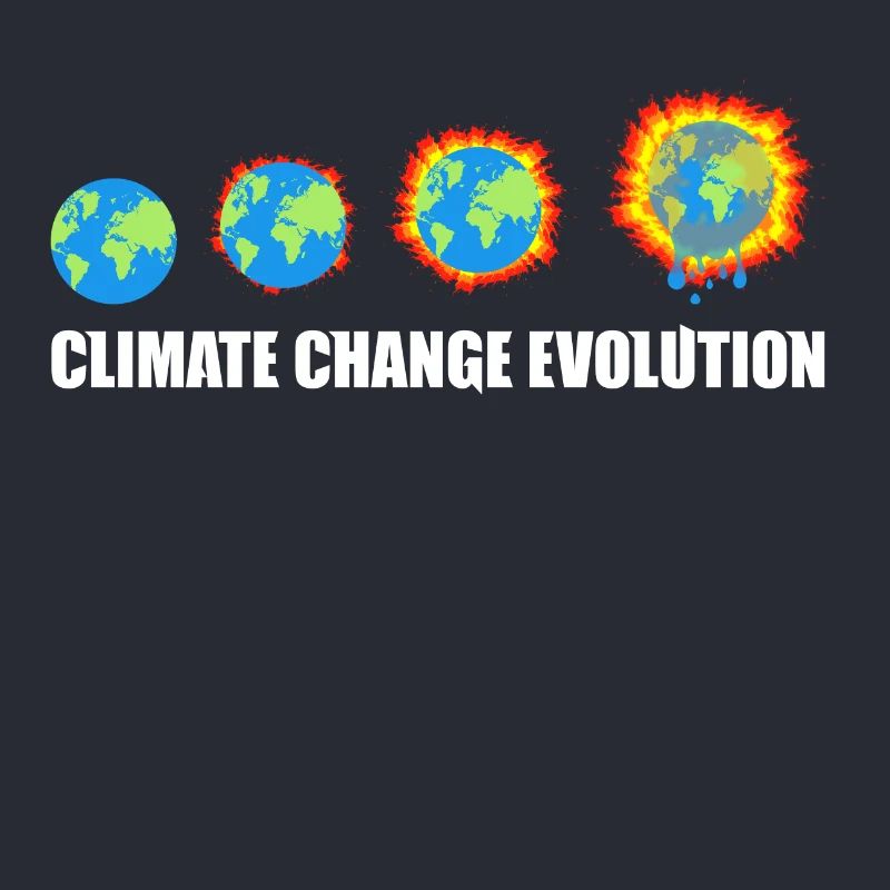 T-shirt drôle de conscience d'évolution de changement climatique