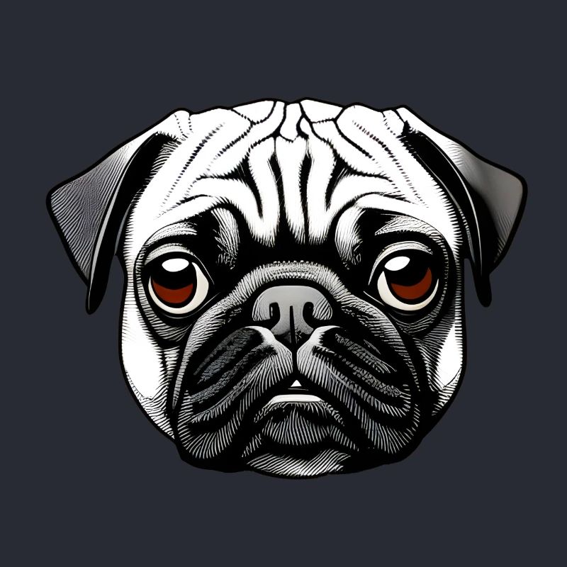 Pug Design Motif d’impression graphique