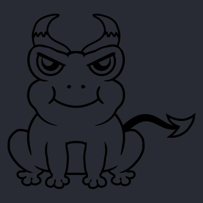 Evil Devil Horns Frog