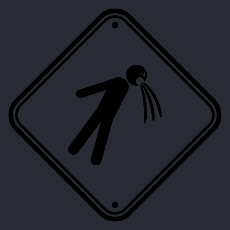 shield caution note vomit vomit