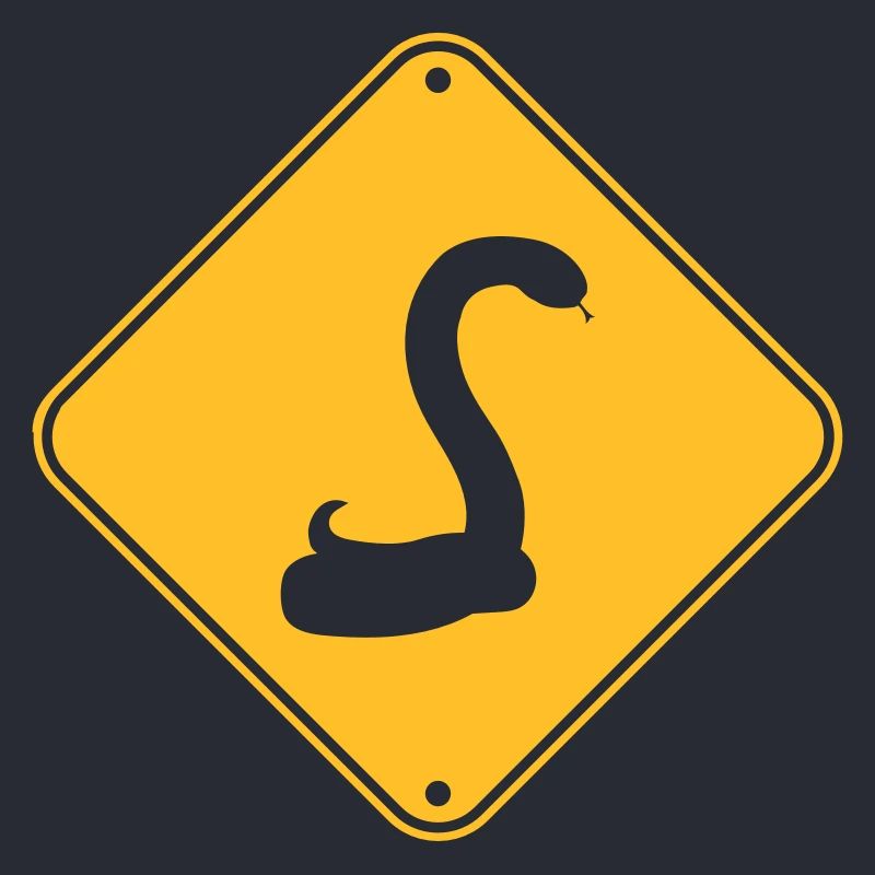 warning blindfold snake caution caution h