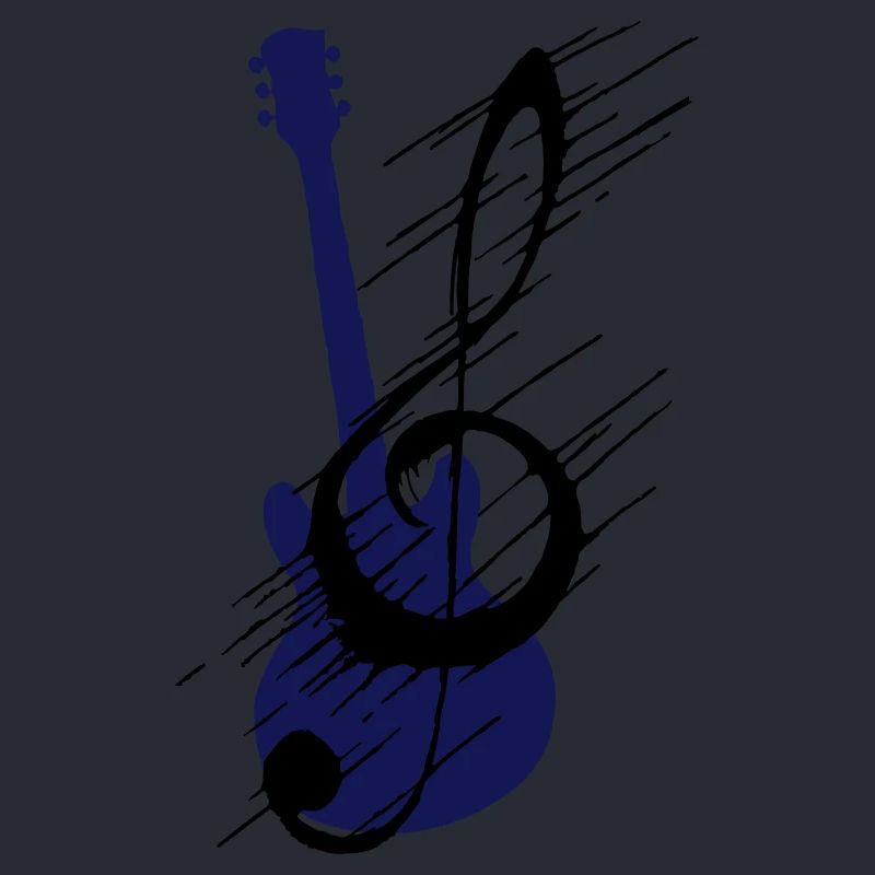 Distorted note key and guitar