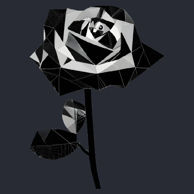 Polygone schwarze Rose