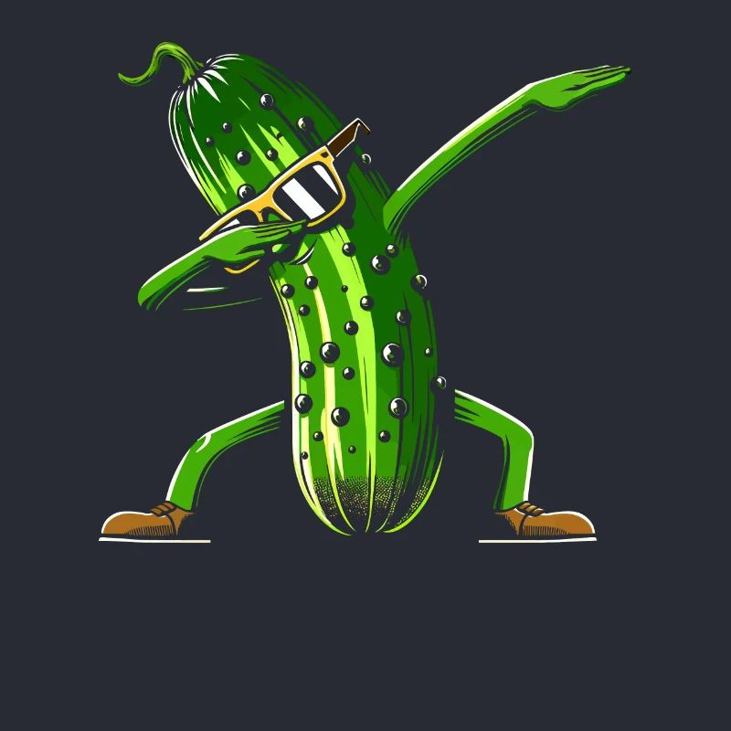 Drôle de concombre dabbing cornichon concombre amateur de concombre