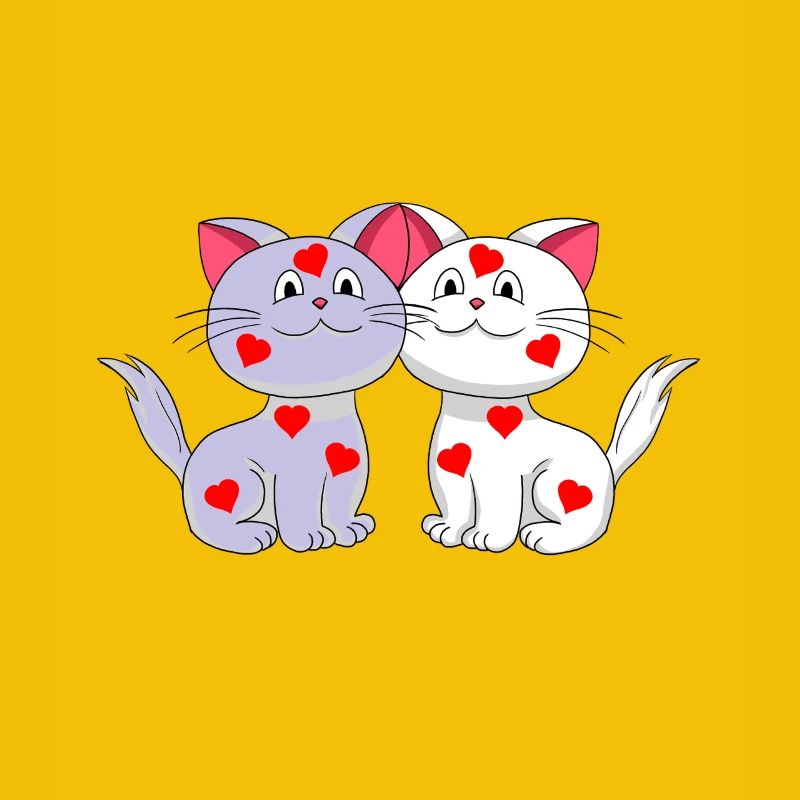 Coeurs de chat Coeurs Saint-Valentin Saint-Valentin Chats