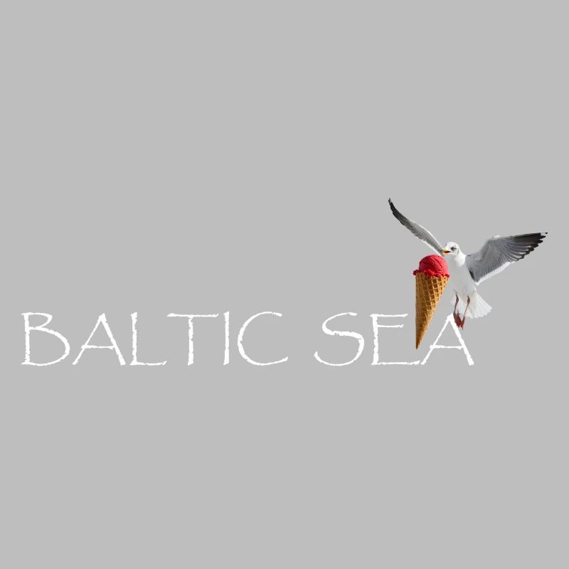 Ostsee Möwe die Eis klaut
