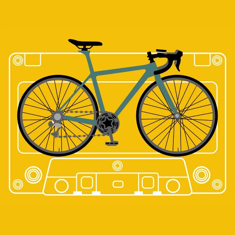 Impression de plan de vélo sarcelle