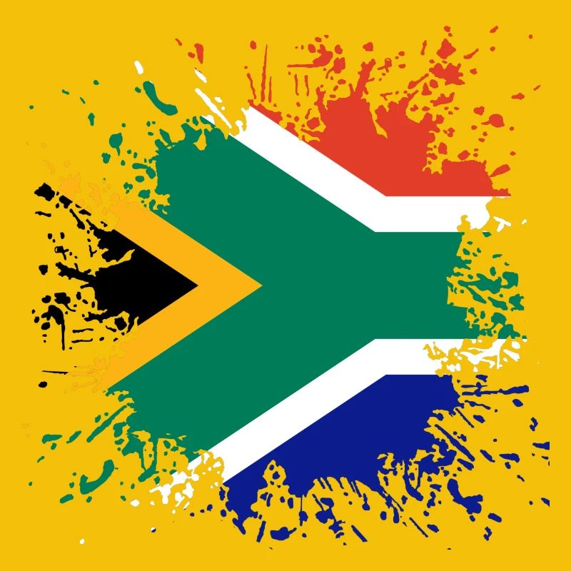 Afrique du Sud drapeau éclaboussures de couleur