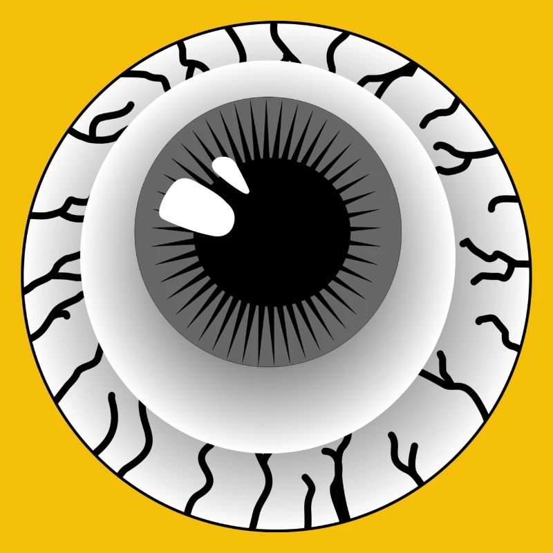 Globe oculaire gris