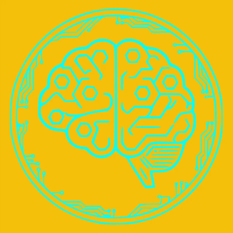 Cyber Brain AI Tech Circuit Vector