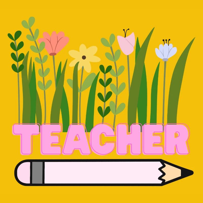 Le professeur fleurit avec un crayon