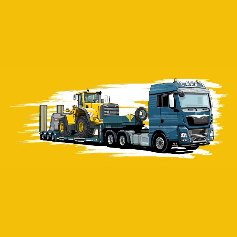 Low-loader with wheel loader