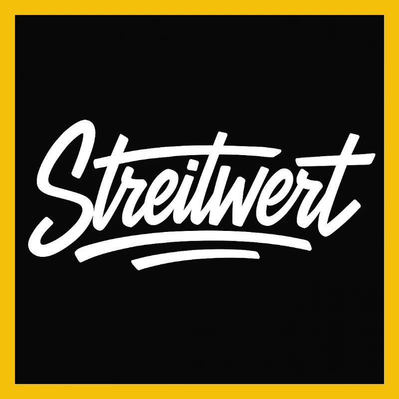 Logo Contested Script Noir