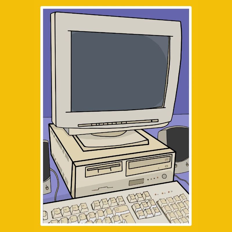 Retro Computer Desktop Setup