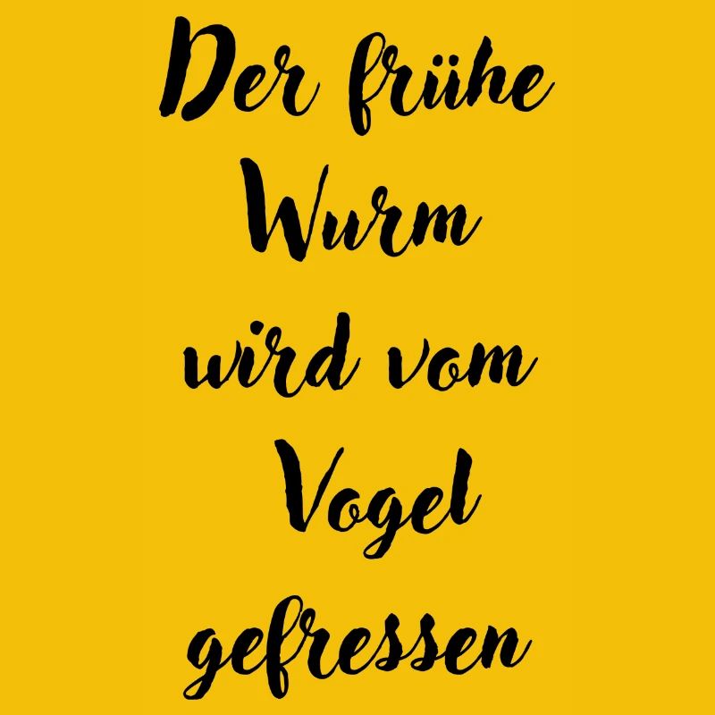 Der frühe Wurm wird vom Vogel gefressen