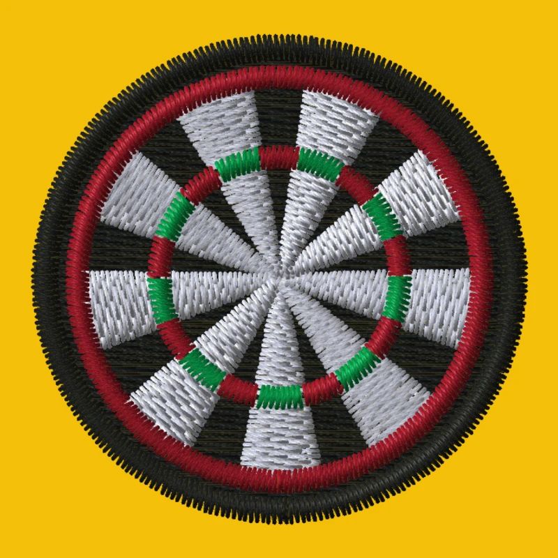 Cible de fléchettes brodée