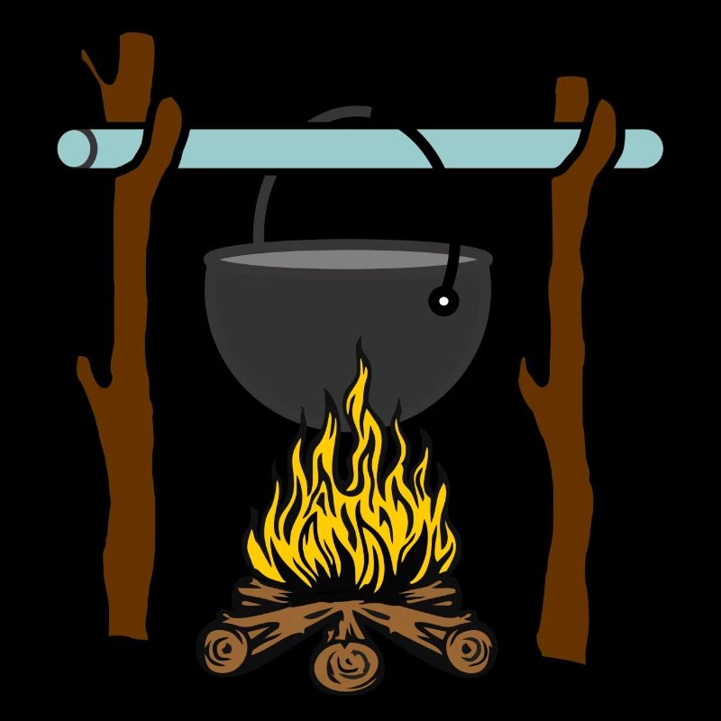 Pan on campfire survival
