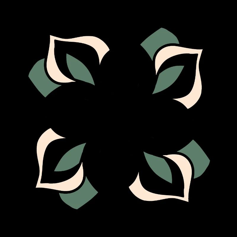 Mandala Fleur Pêche Verte