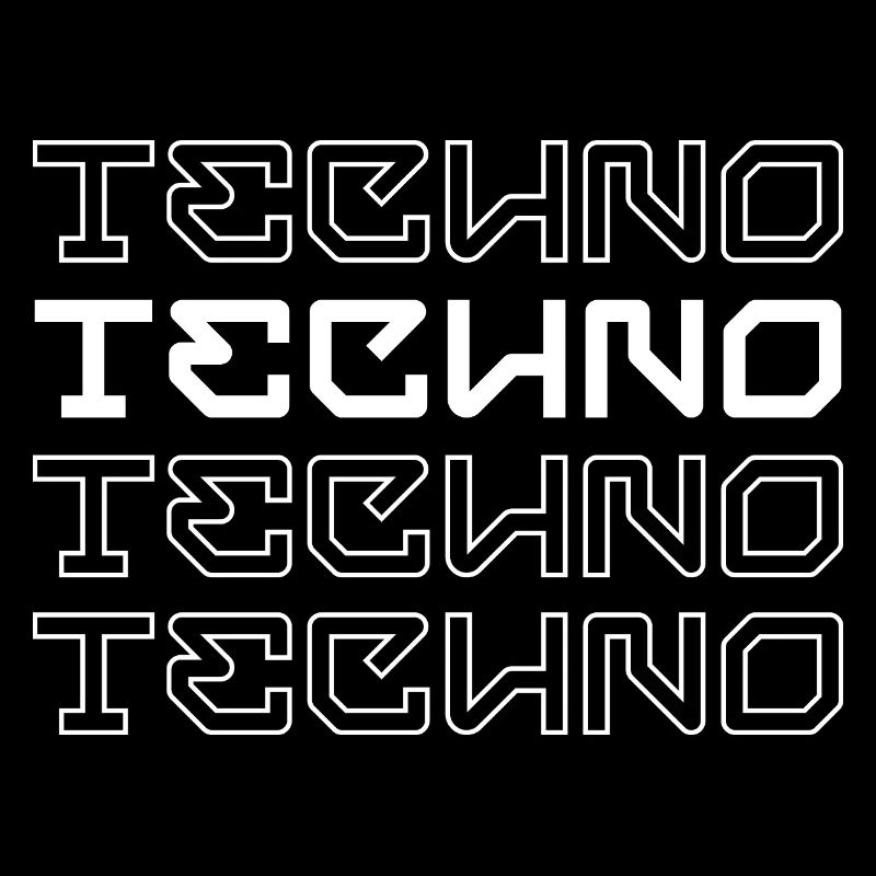 Conception de logo en typographie techno-moderne