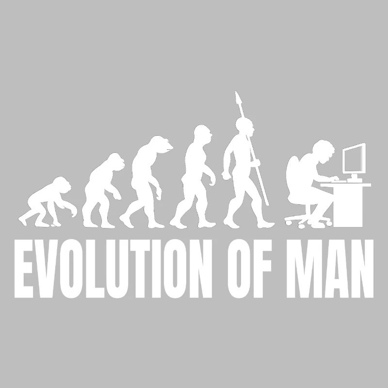 Programmer Computer Freak Evolution Retro