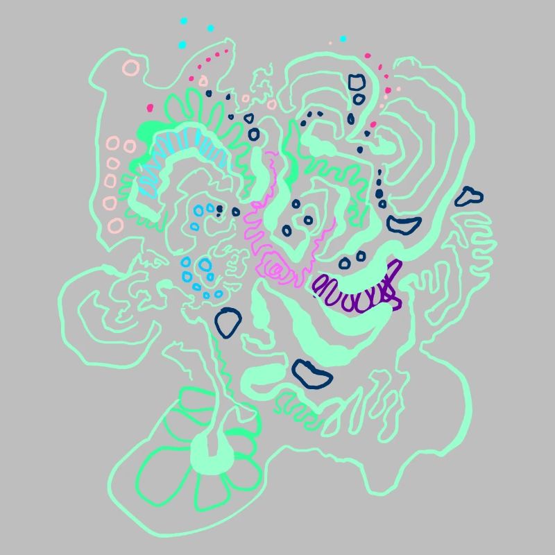 Coral Map / Floral Pattern