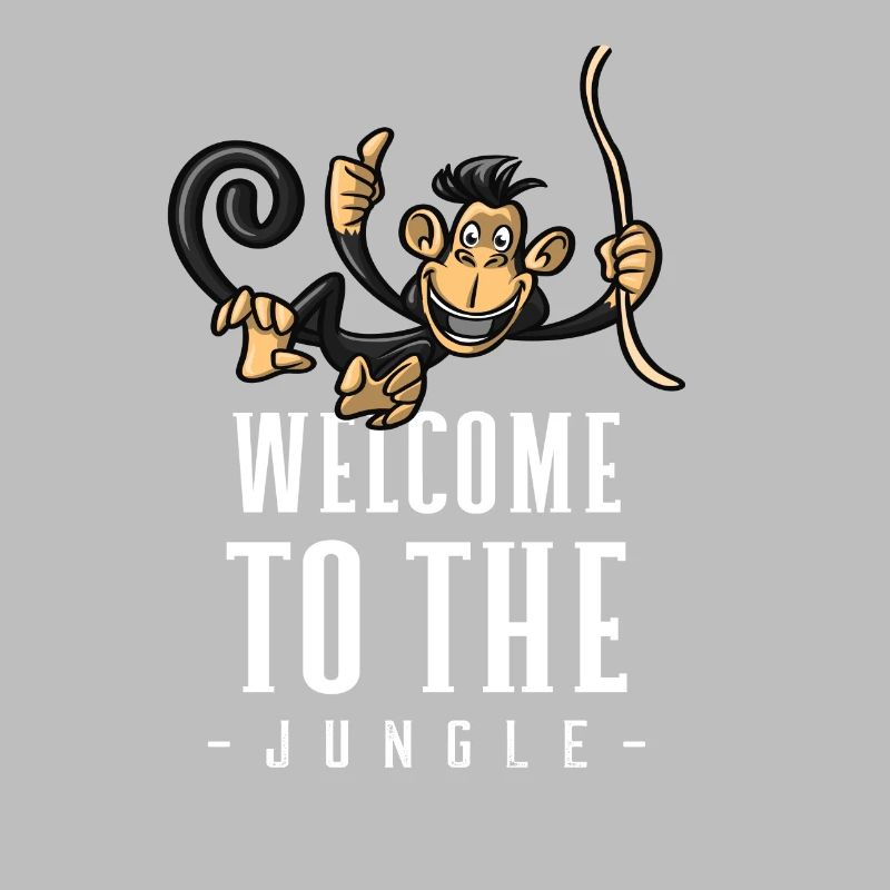 Jungle Affe Willkommensdesign