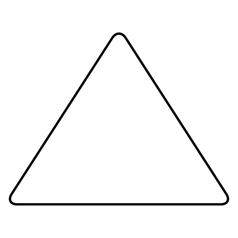Triangle with rounded corners