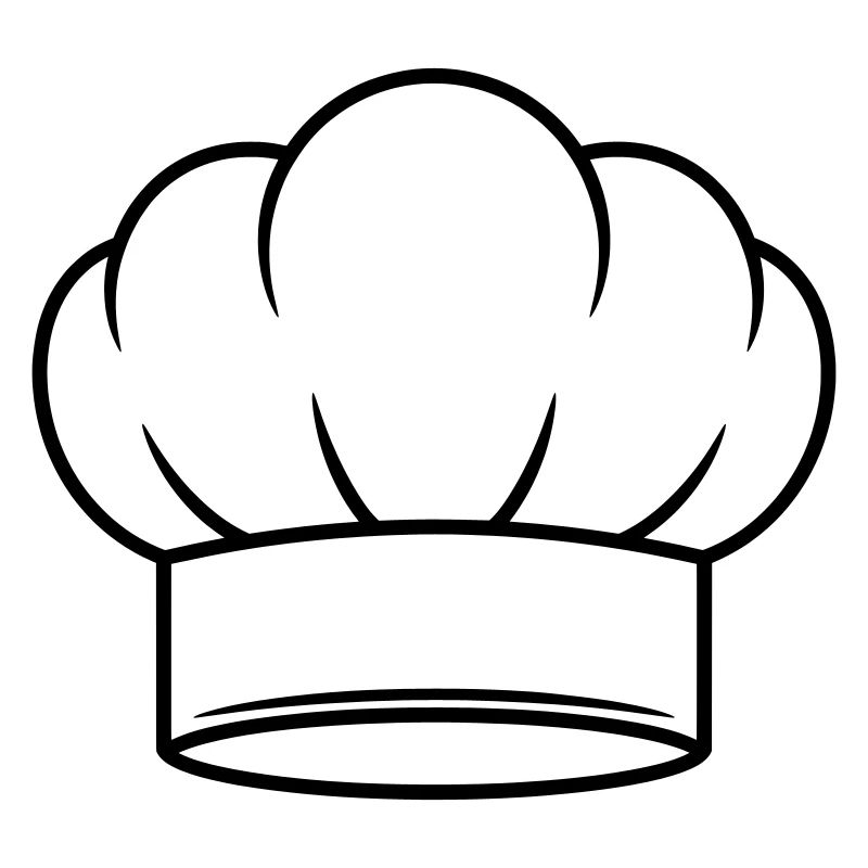 Conception d’icônes vectorielles de chapeau de chef