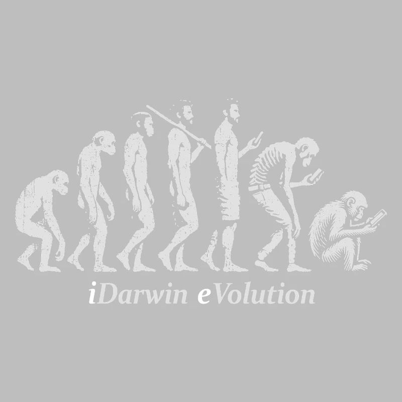 Die Evolution des Silhouettendesigns der Menschheit