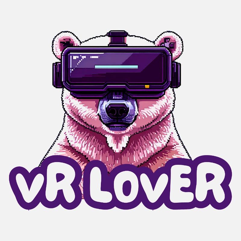 VR Bär mit Virtual Reality Brille