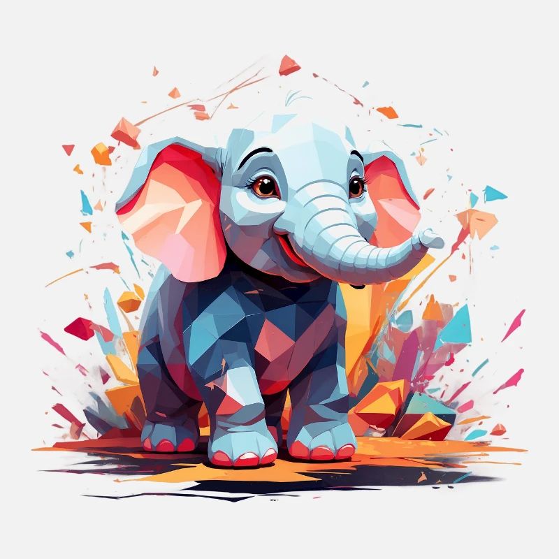Elefant Farbexplosion