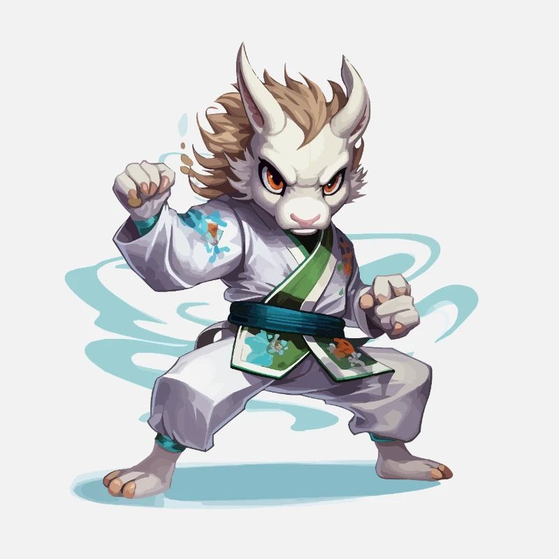 Fighting hamster in gi
