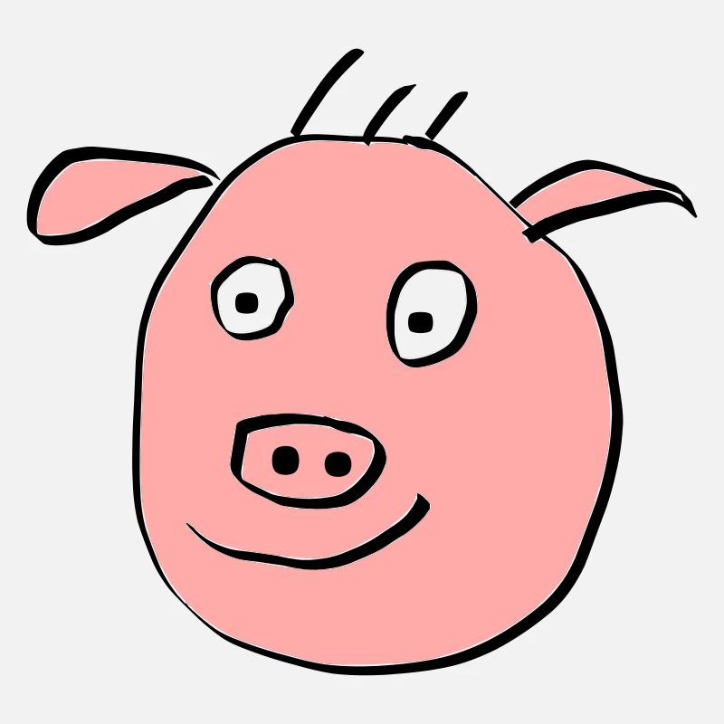 Visage de cochon mignon