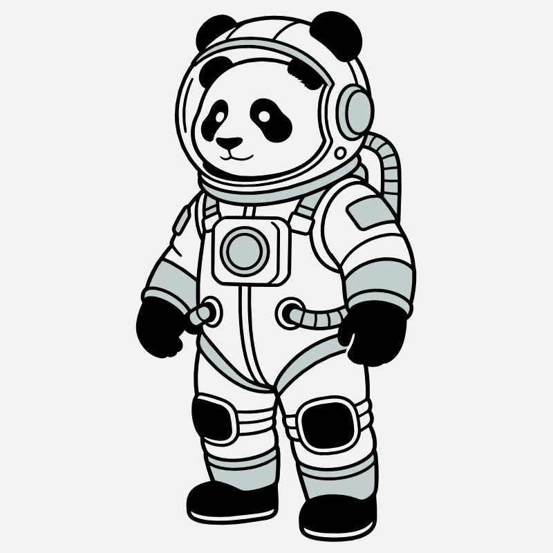 Panda-Bär-Raumanzug