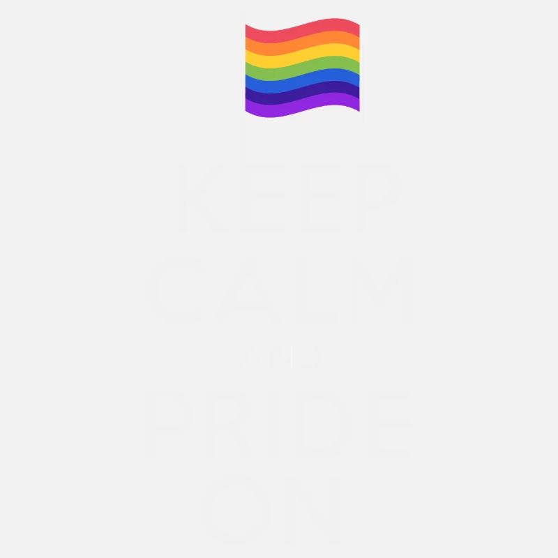 Keep Calm Pride On Rainbow Flag Design